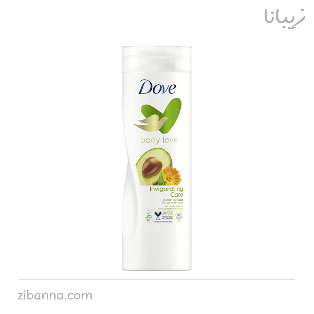 لوسیون بدن داو مدل آووکادو و گل همیشه بهار Dove Invigorating Care Body Lotion حجم 400میل