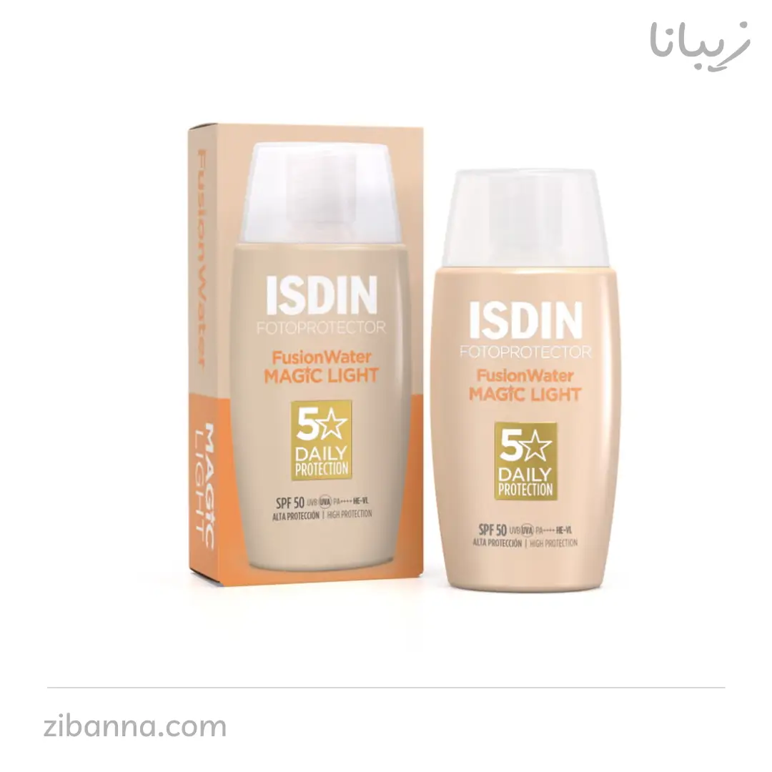 ضد آفتاب ایزدین Isdin فیوژن واتر رنگی مدل لایت Light