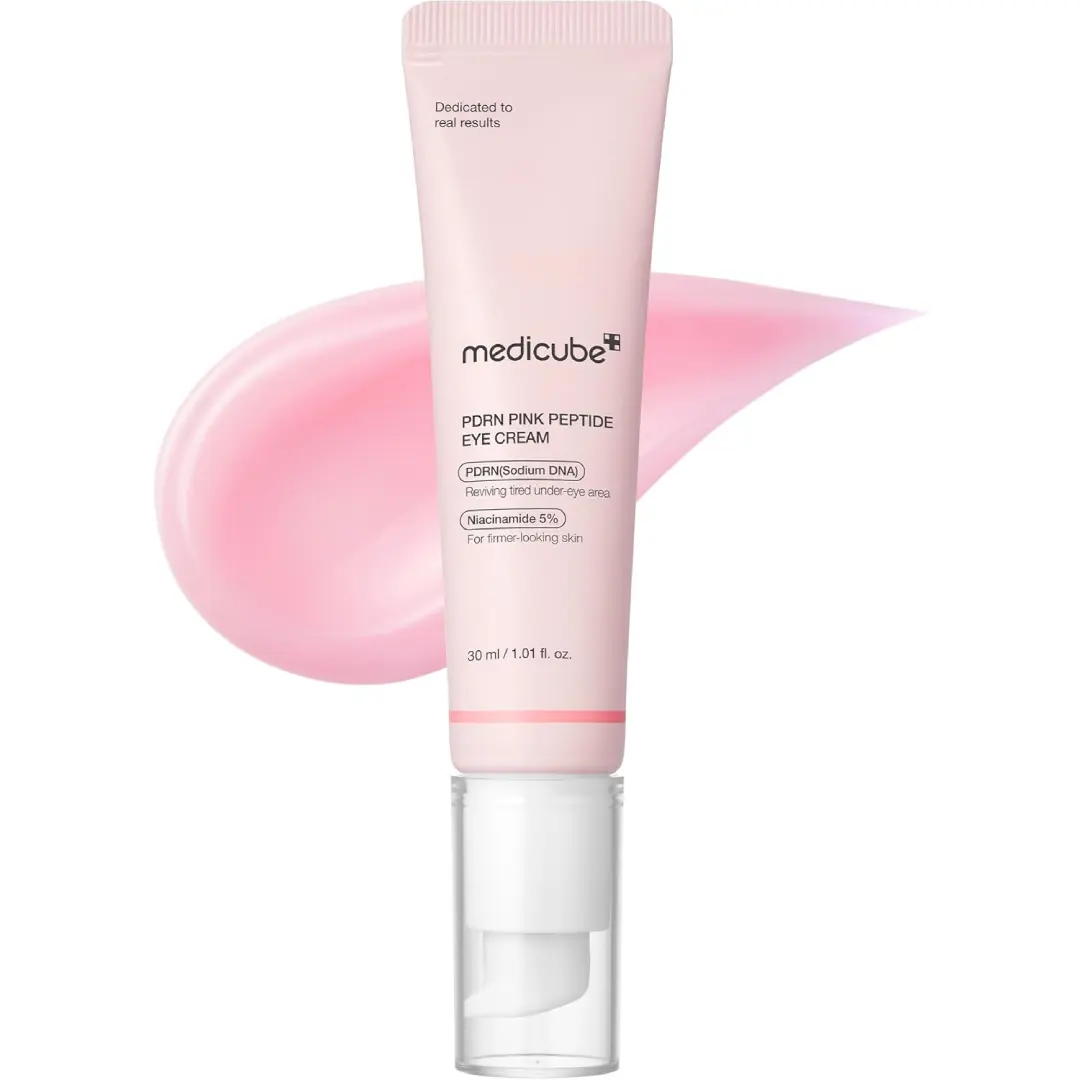 دور چشم ضد چروک و روشن کننده مدیکیوب مدل PDRN PINK PEPTIDE حجم 30 میل